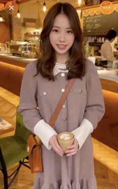 【31 sons de mode 】(サイズ36)ニットワンピース グレー