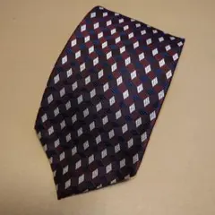 TOM JAMES 幾何学模様 シルク100％ ネクタイ