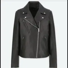 UNIQLO／ネオレザーライダースジャケット／ブラック／Ｍ