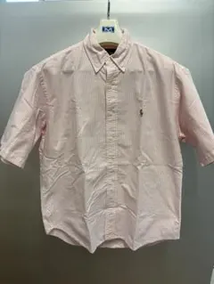 POLO Ralph Lauren 半袖シャツ ピンクストライプ Mサイズ
