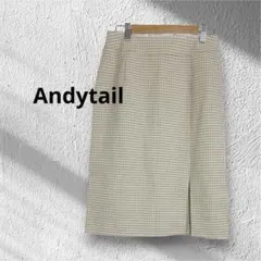 【新品タグ付】日本製 千鳥格子柄 タイトスカート ベージュ 64