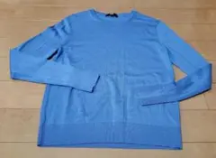 【UNIQLO】ユニクロ　ニット　ウール100%　Mサイズ ブルー