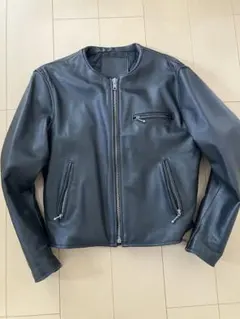 ノーカラー　シングルライダースジャケットのサムネイル