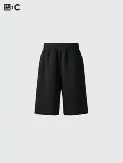 UNIQLO C スウェットワイドショーツ ブラック XXL■P0528⑥