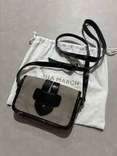 美品★TILA MARCH ミニショルダーバッグ 　キャンバス エナメルのサムネイル