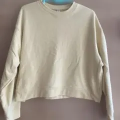 UNIQLO XL クリーム色 クルーネック トレーナー