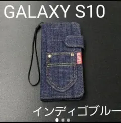 ギャラクシーS10 デニムデザイン 手帳型 スマホケース