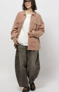 ニコアンド　niko and… コーデュロイポケットシャツ