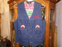 80’S★古着★フリーメイソン★デニムベスト★M★ビンテージ★MC★ハーレー