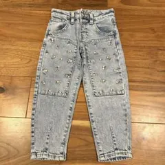 【新品未使用】cat&jack 花柄デニムパンツ 4T