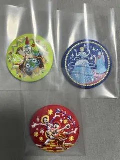 ディズニー　刺繍缶バッジ　3個セット　シンデレラ リメンバーミー　トイストーリー