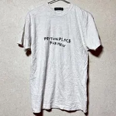 PEYTON PLACE FOR MEN　クリーム色ロゴ半袖Tシャツ　ゆるだぼ