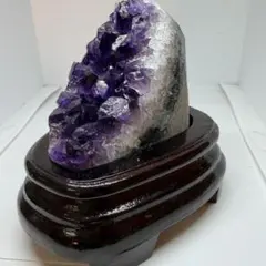 035天然石アメジストクラスター 【台座付き】