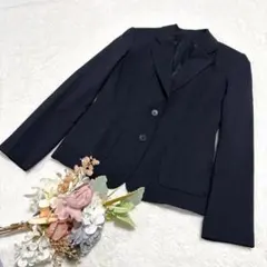 【ユニクロ】UNIQLO ウールテーラードジャケット ブラック L ●のサムネイル