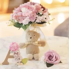 ピンク系 造花 ラウンドブーケ