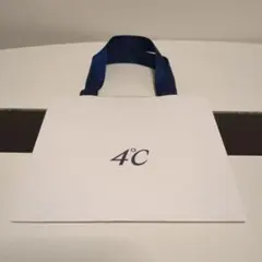 4℃ ショップ袋 ショッパー 紙袋 ホワイト ネイビーのサムネイル
