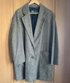 ZARA グレンチェック柄 オーバーサイズコートM