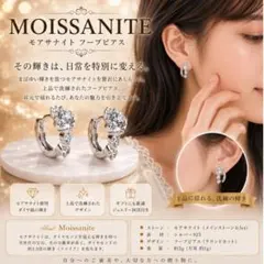 pp0dピアス♪レディース モアサナイト フープピアス 4月誕生石 S925 
