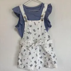 花柄　オーバーオール　Tシャツ　セット　女の子　110 キッズ　夏服　ガーリー