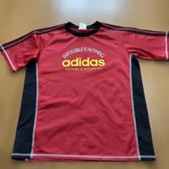 adidas キッズ Tシャツ レッド 160のサムネイル