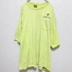 ベイサイド クルーネック Ｔシャツ プリント ビッグサイズ 黄緑 綿 お出かけのサムネイル