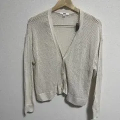 UNIQLO XLサイズ メッシュ ショートカーディガン 春夏 羽織 透かし編み