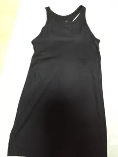 【２枚セット】カッブ付きブラック タンクトップ