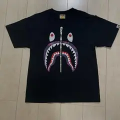 A BATHING APE shark t shirt black