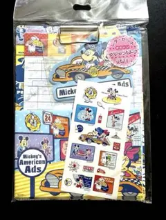 ミッキー＆ミニー　 レターセット　American Ads デザイン