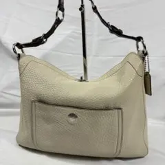 【良品】コーチ ショルダーバッグ ターンロック レザー 肩掛け 8A39