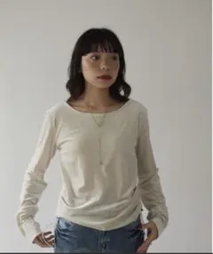 drwcysカップインサイドギャザーベロアトップス