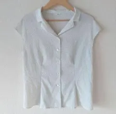 IENA イエナ フレンチスリーブ ブラウス ドット 白系 Ｆ