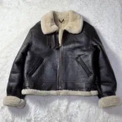 【極美品】90s vintage B-3 ムートン フライトジャケット L 短丈