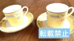 Tiffany & Co. ピンクチューリップ ティーカップ・ソーサー 2個