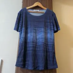 ICEBERG　半袖Tシャツ ブルー グラデーション　イタリア製のサムネイル