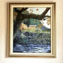 油彩画 額縁 KYOKO? F20 絵画 風景画 額装品 ハギk① - メルカリ