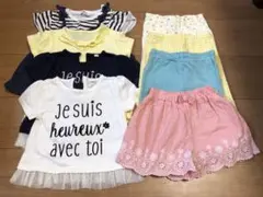 半袖Tシャツ　半ズボン　90 キッズ服まとめ売り　女の子