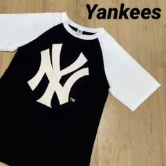 ニューヨークヤンキース Yankees ラグラン ベースボールTシャツ ブラックのサムネイル