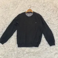 ハッシュパピー 犬刺繍スウェット M チャコールグレー メンズ