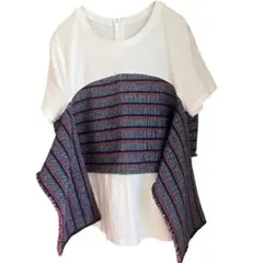 希少 machatt マチャット 半袖カットソー 個性的 Tシャツ 帯風デザインのサムネイル