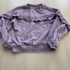 COCA コカ　ラベンダー フリル付き トレーナー 140㎝