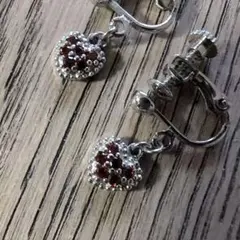 ハート型クリップ式イヤリング