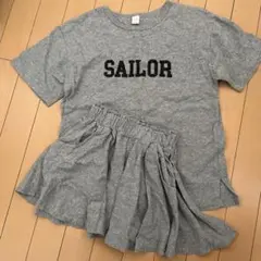 SAILORプリントTシャツとスカートセット 150cm