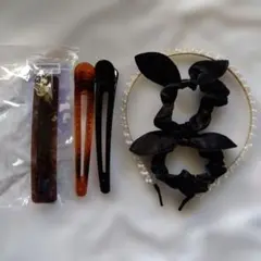 ヘアアクセサリーセット パールカチューシャ バレッタ ヘアクリップ