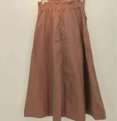 美品★ジーナシス 玉虫色 オーロラロングスカート レディース ピンク