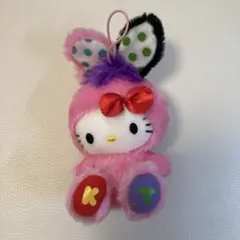 ハローキティ ぬいぐるみ ウサギの耳付き ピンク