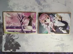 chara1 oct.2017 ケロQ＆枕 ミニ色紙サイン