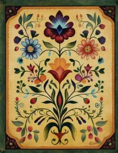 クロスステッチキット　14CT ビンテージフローラル