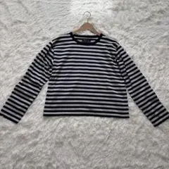 美品　L アニエス・ベー　agnès b. ストライプ 長袖Tシャツ カットソー