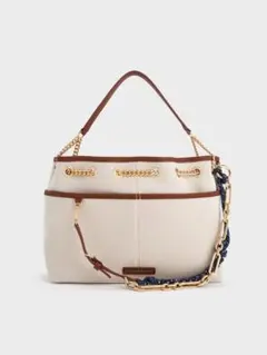 CHARLES&KEITH オンラインストア限定 トートバッグ トープキャンバス